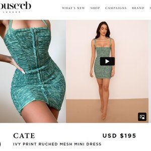 Sold out House of CB Cate IVY print mini dress